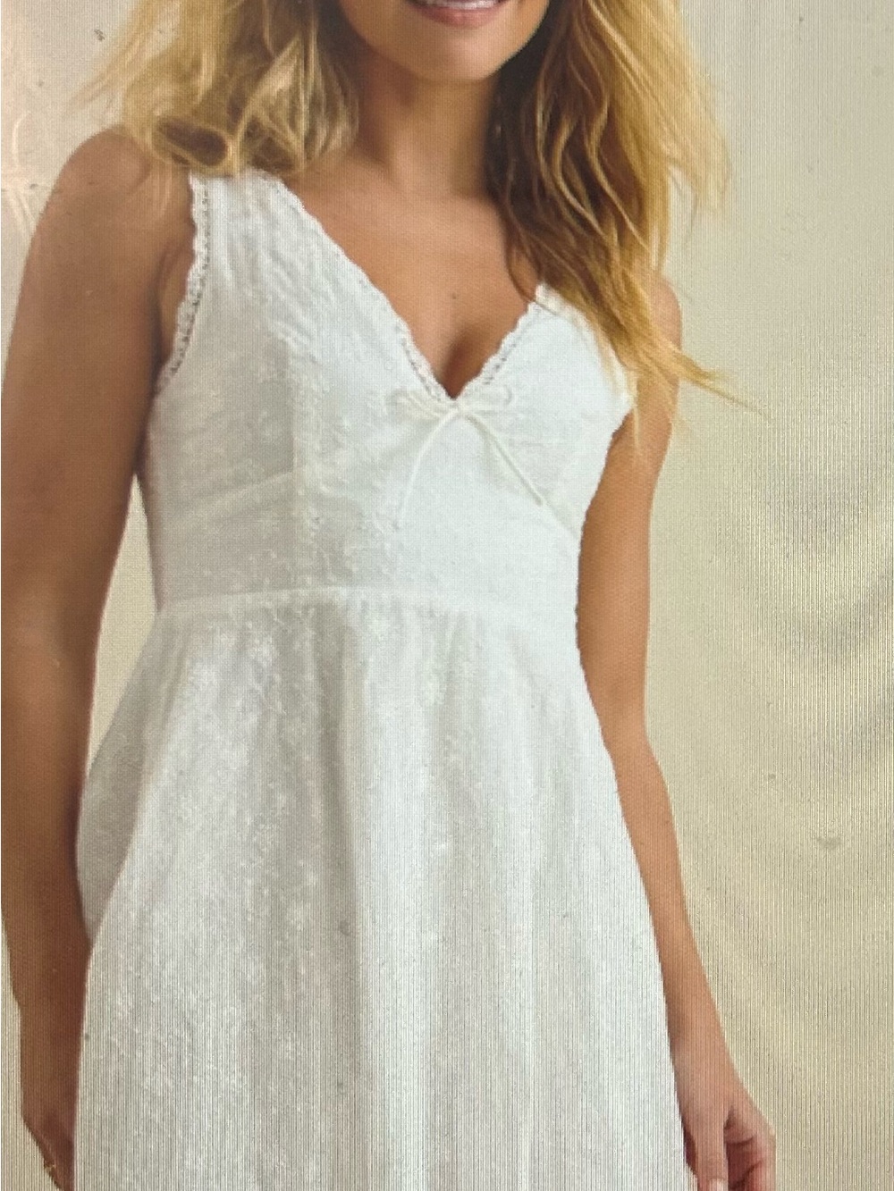 Altar'd State White V-Neck Textured Maxi Dress